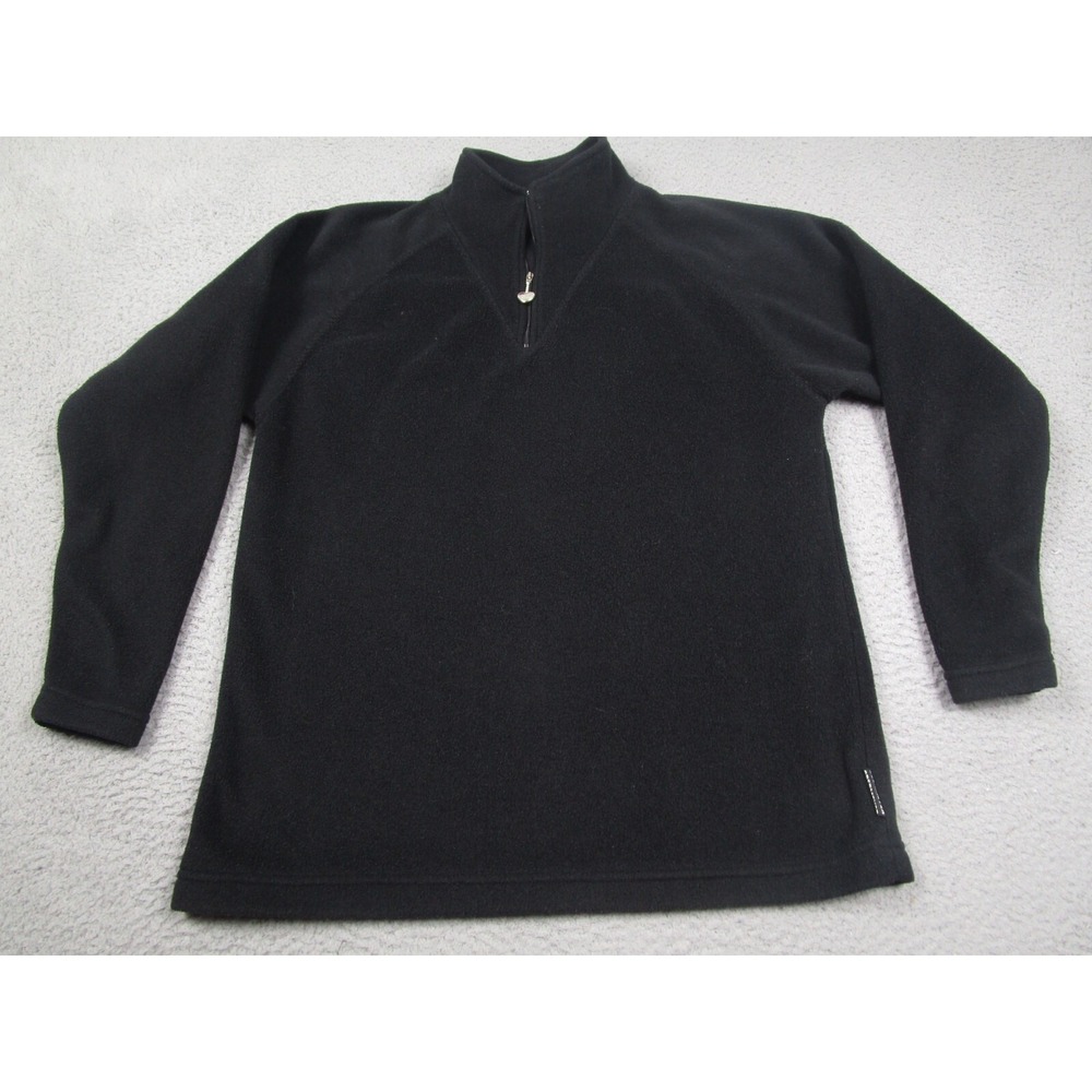 Obermeyer Sweater Womens Large Black 1/4 Zip Fleece‎ Outdoor Pullover